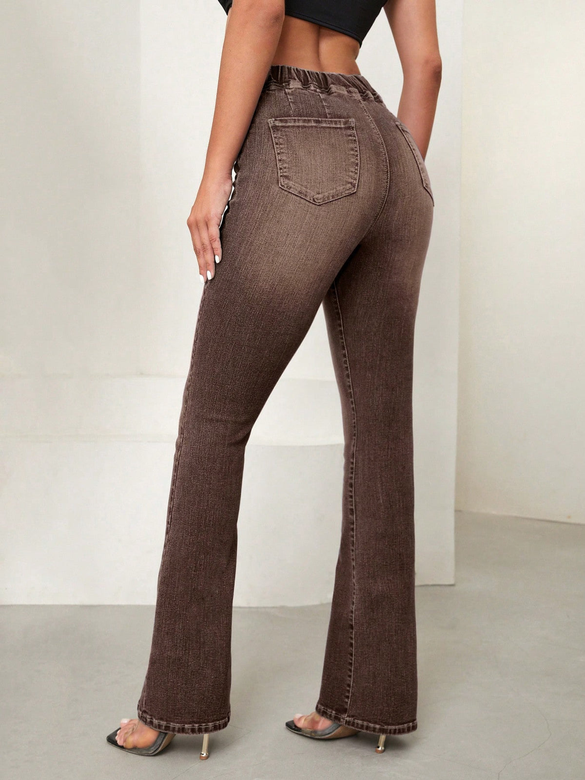 Grine | Asymmetric Waist Flare Jeans