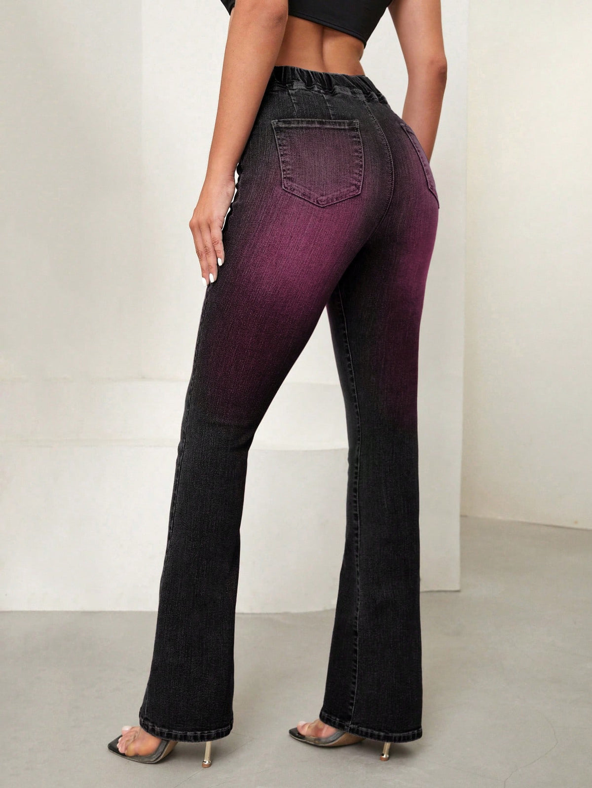 Grine | Asymmetric Waist Flare Jeans