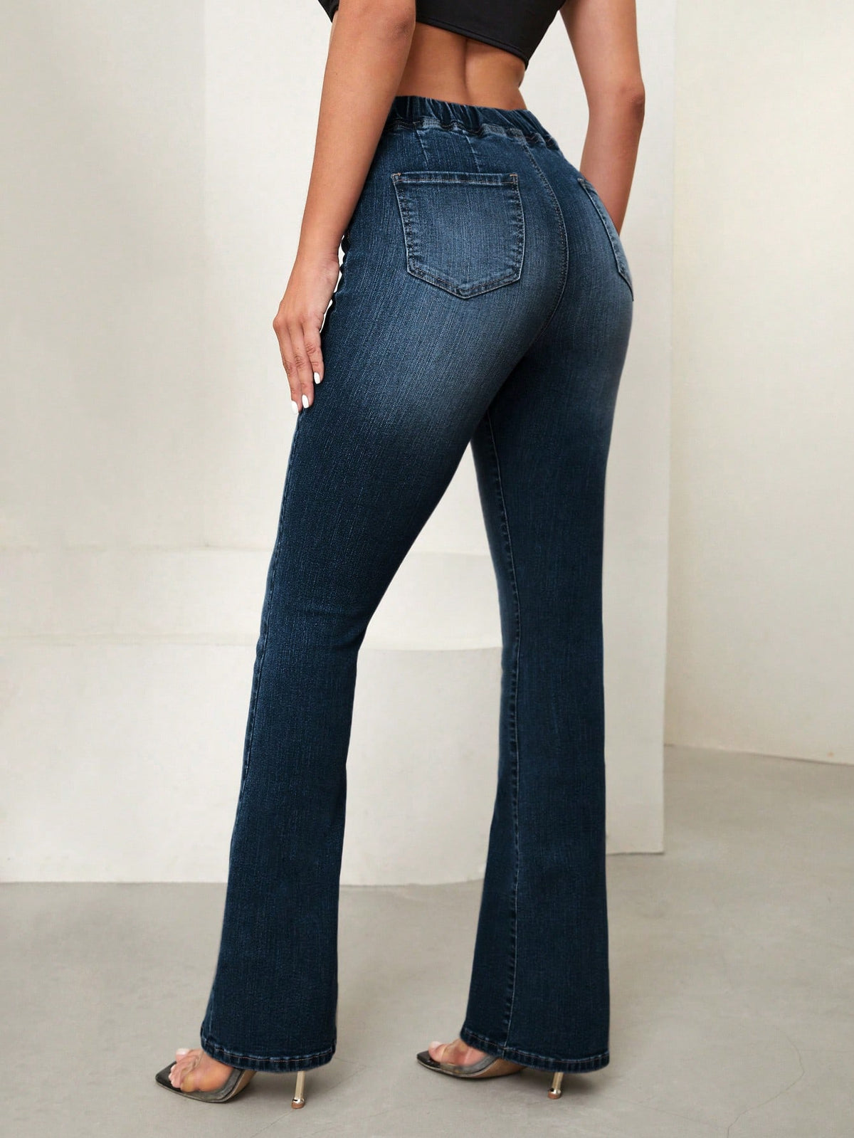 Grine | Asymmetric Waist Flare Jeans