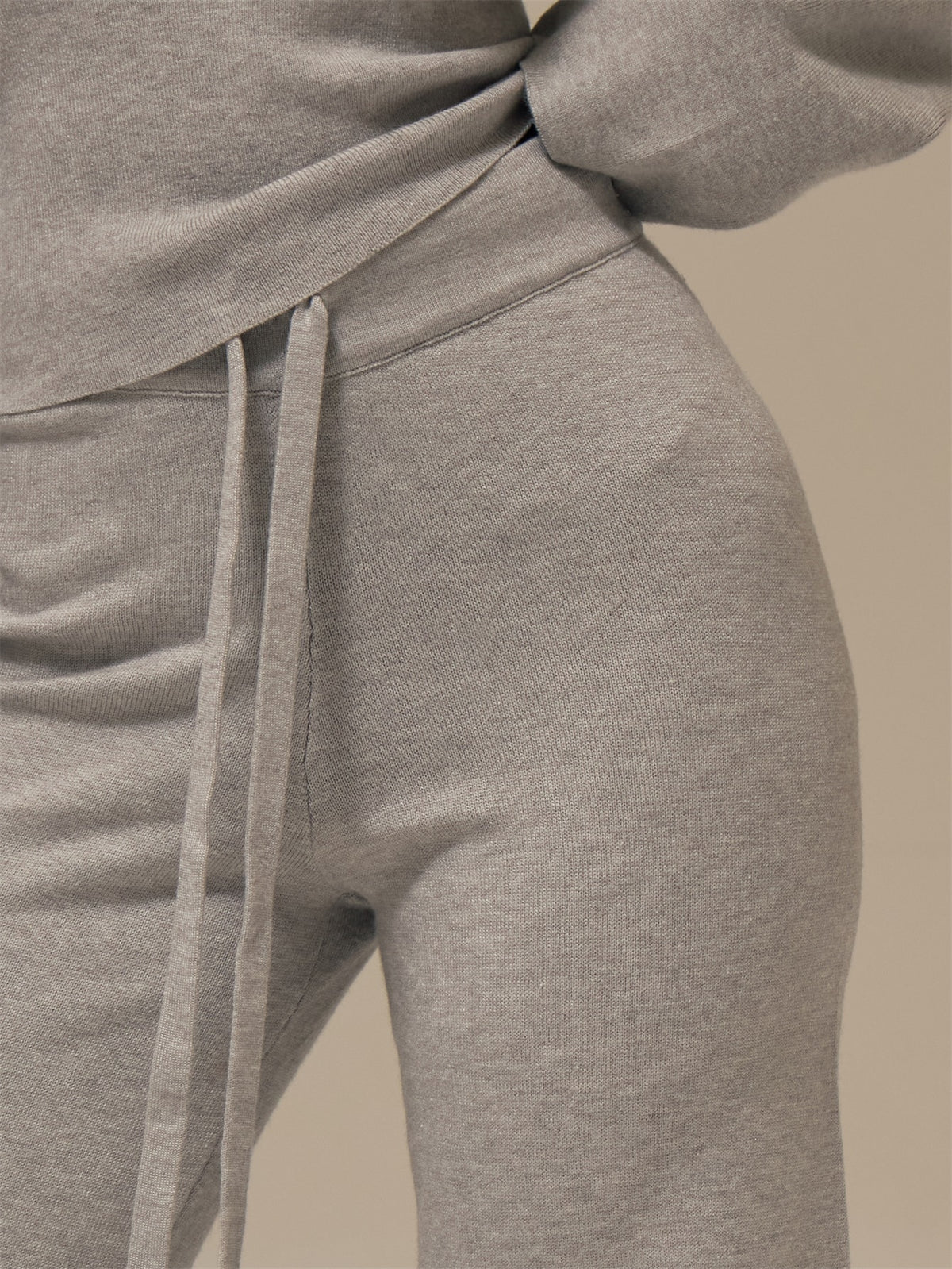 Dova | Cable-Knit Wide Leg Trousers