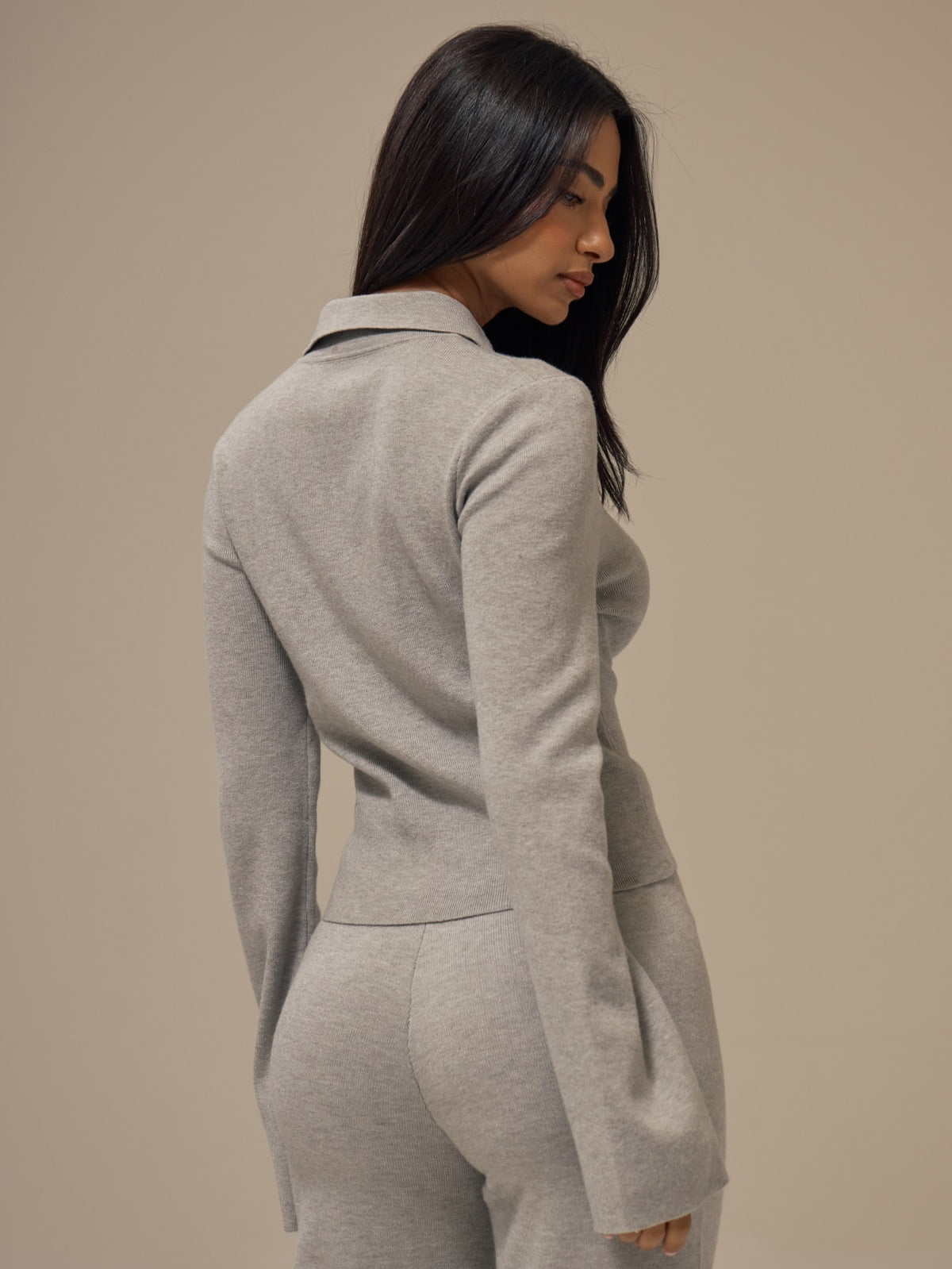 Arya | Polo Button-Up Cropped Knitwear