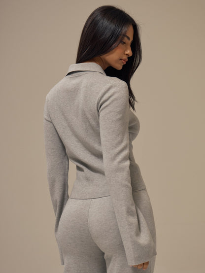 Arya | Polo Button-Up Cropped Knitwear
