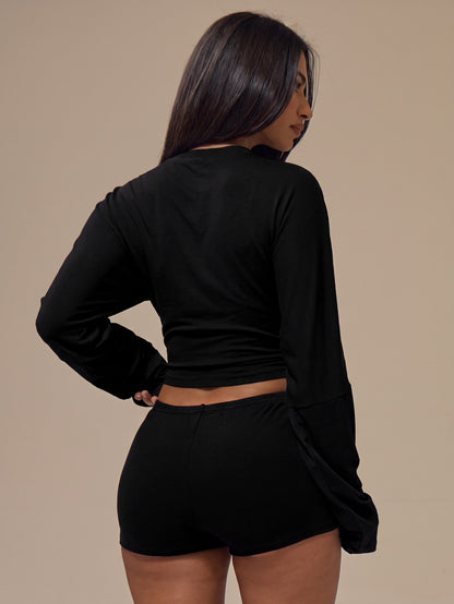 Coviel | Knit Batwing Crop Top