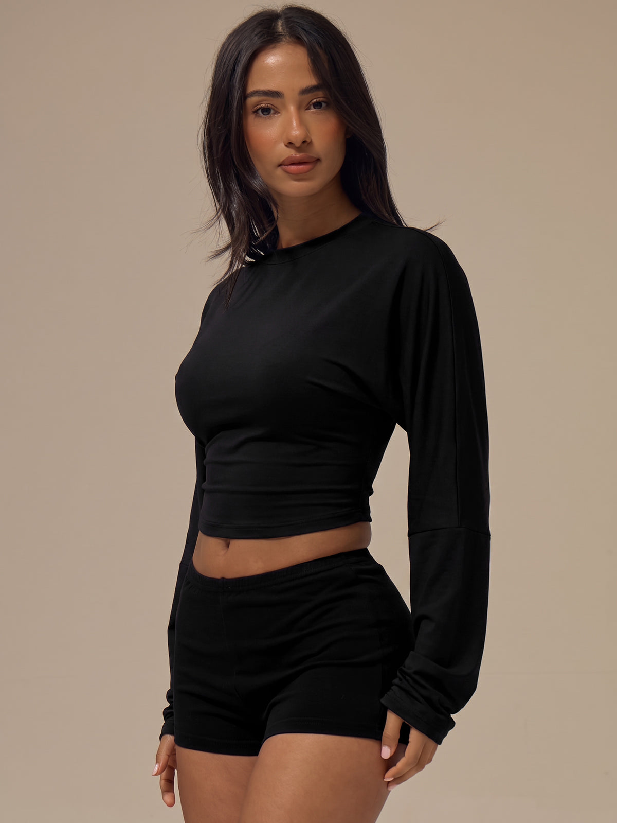 Coviel | Knit Batwing Crop Top