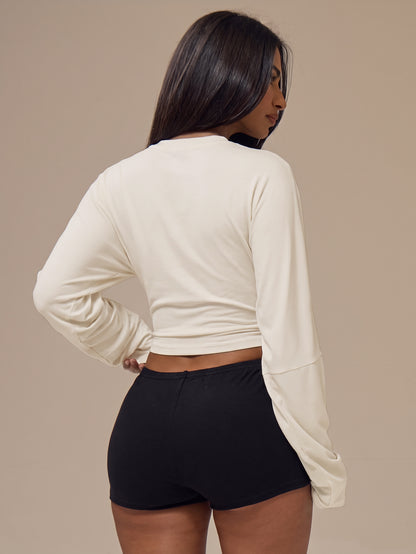 Coviel | Knit Batwing Crop Top