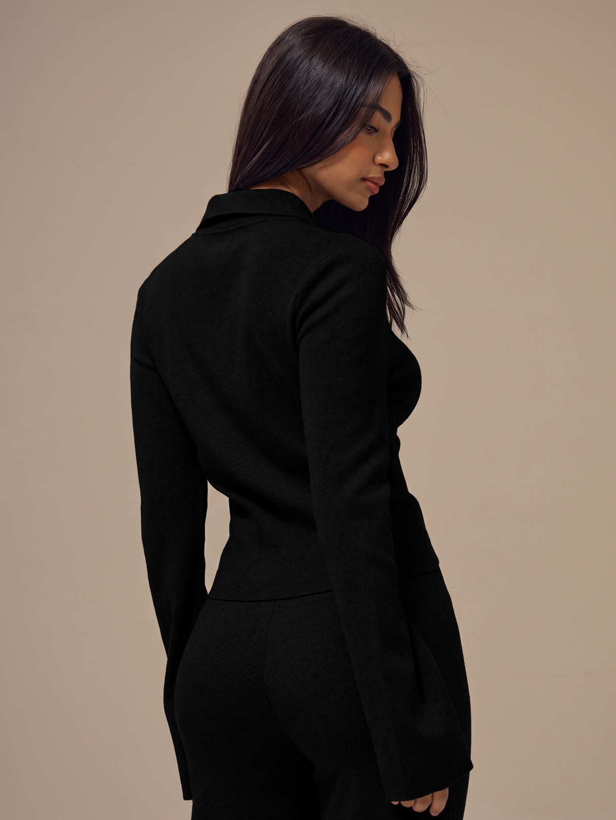 Arya | Polo Button-Up Cropped Knitwear