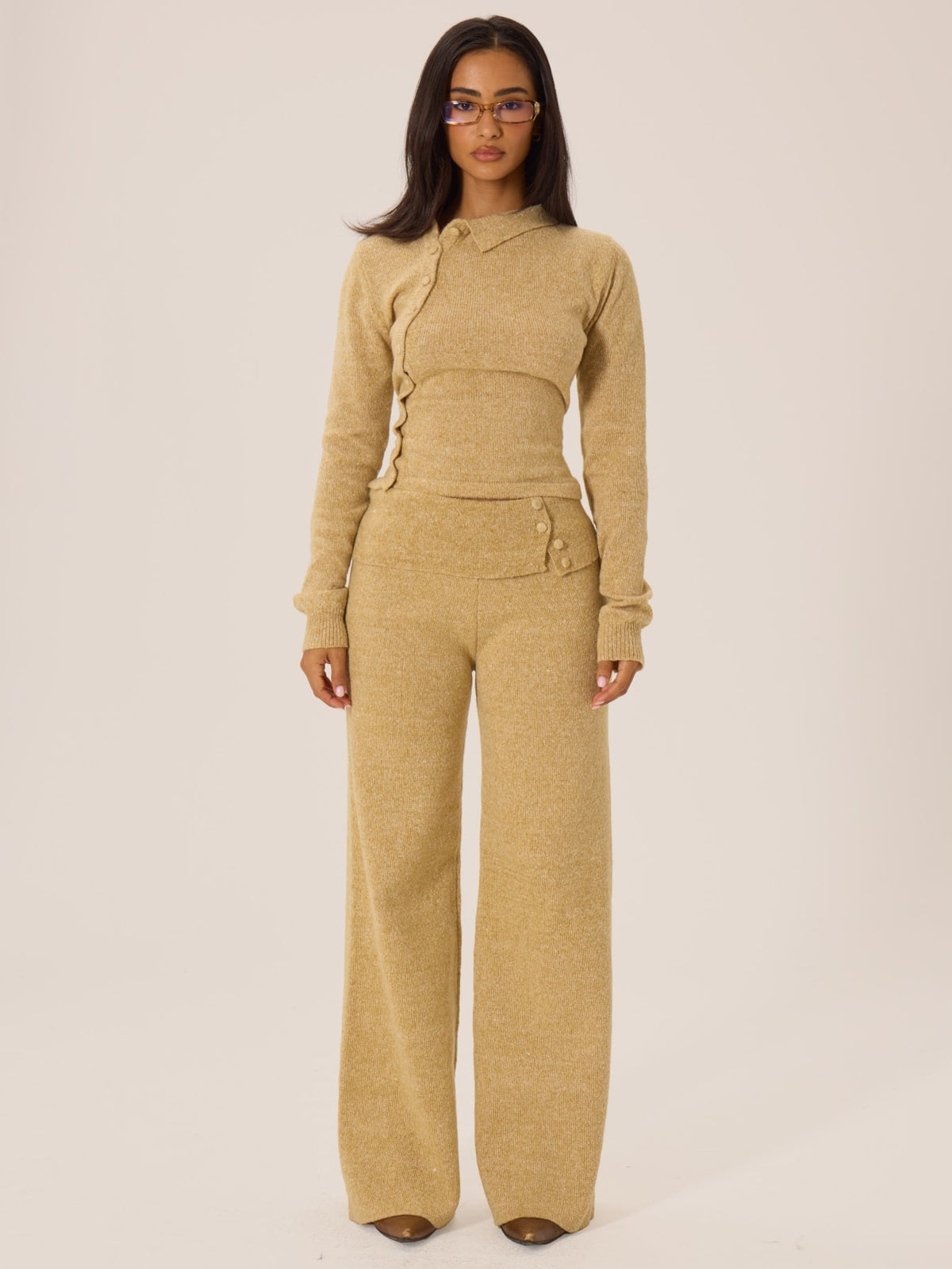 Romiel | Foldover Waist Knit Sweatpants