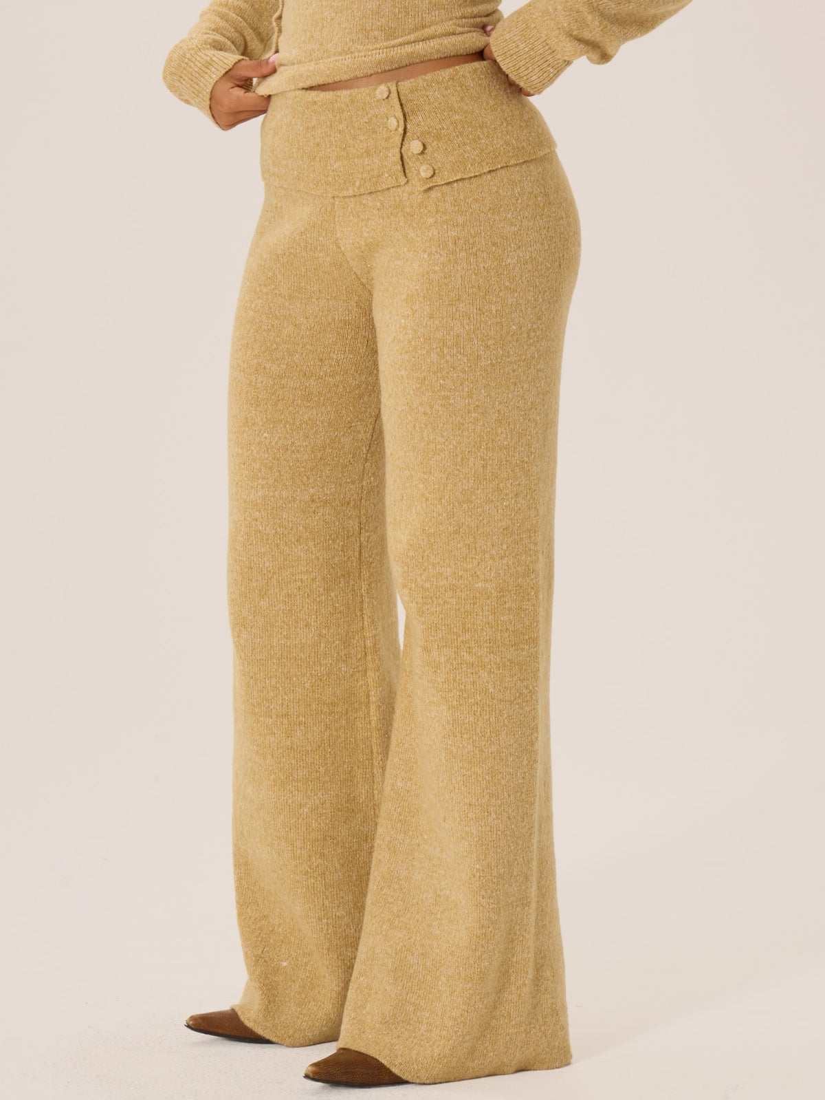 Romiel | Foldover Waist Knit Sweatpants