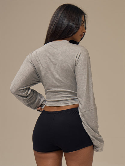 Coviel | Knit Batwing Crop Top