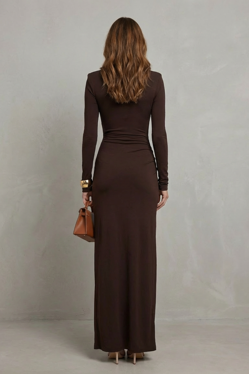 Ritiel | Draped High-Slit Maxi Dress