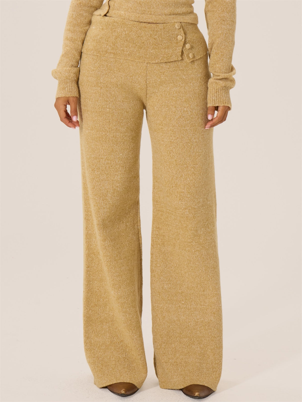 Romiel | Foldover Waist Knit Sweatpants