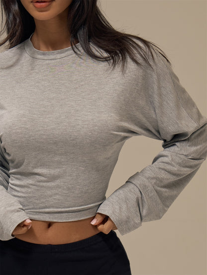 Coviel | Knit Batwing Crop Top