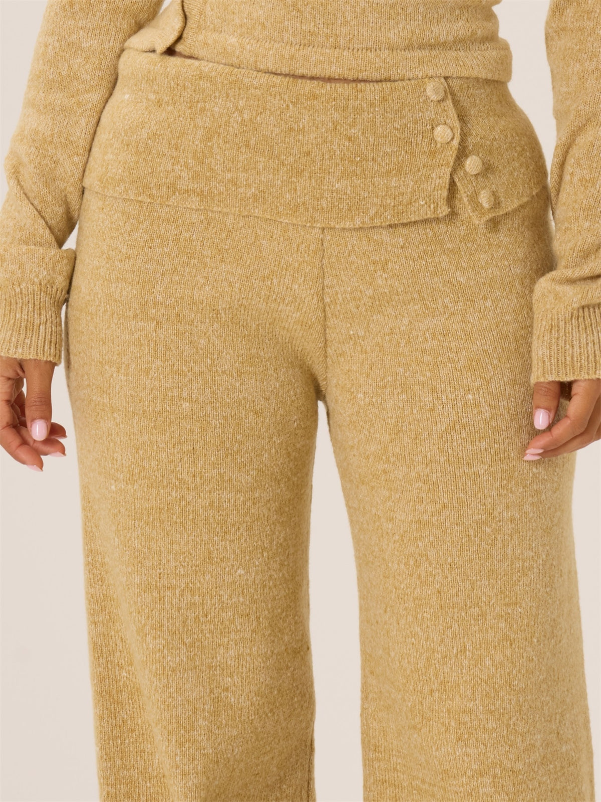 Romiel | Foldover Waist Knit Sweatpants