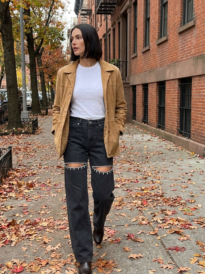 Kayla in our Ritia Flare Jeans