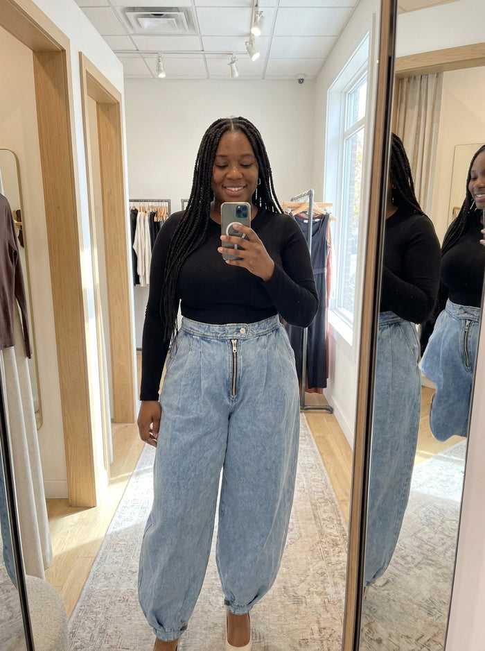 Tasha in our Ettea Baggy Jeans