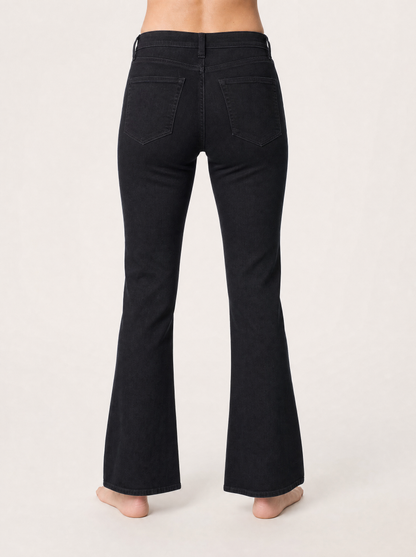 The Bootcut Jean in black, back view