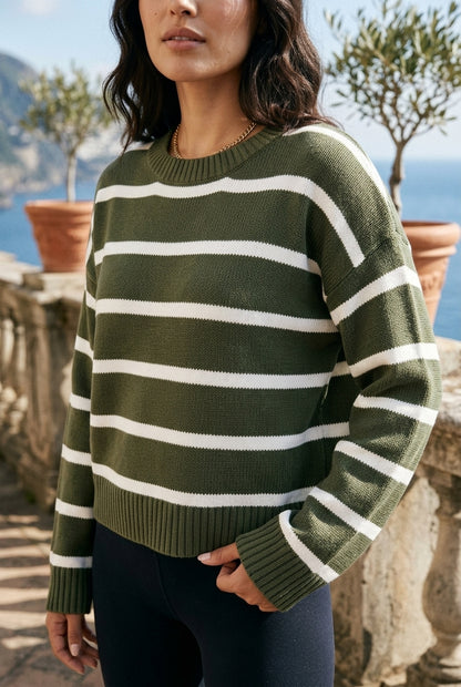 Seliel | Striped Round Neck Pullover