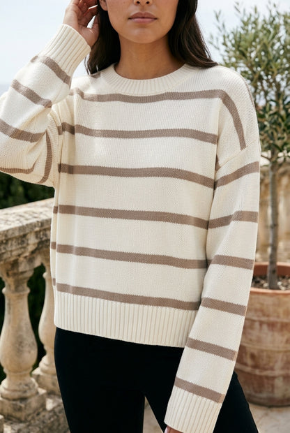 Seliel | Striped Round Neck Pullover