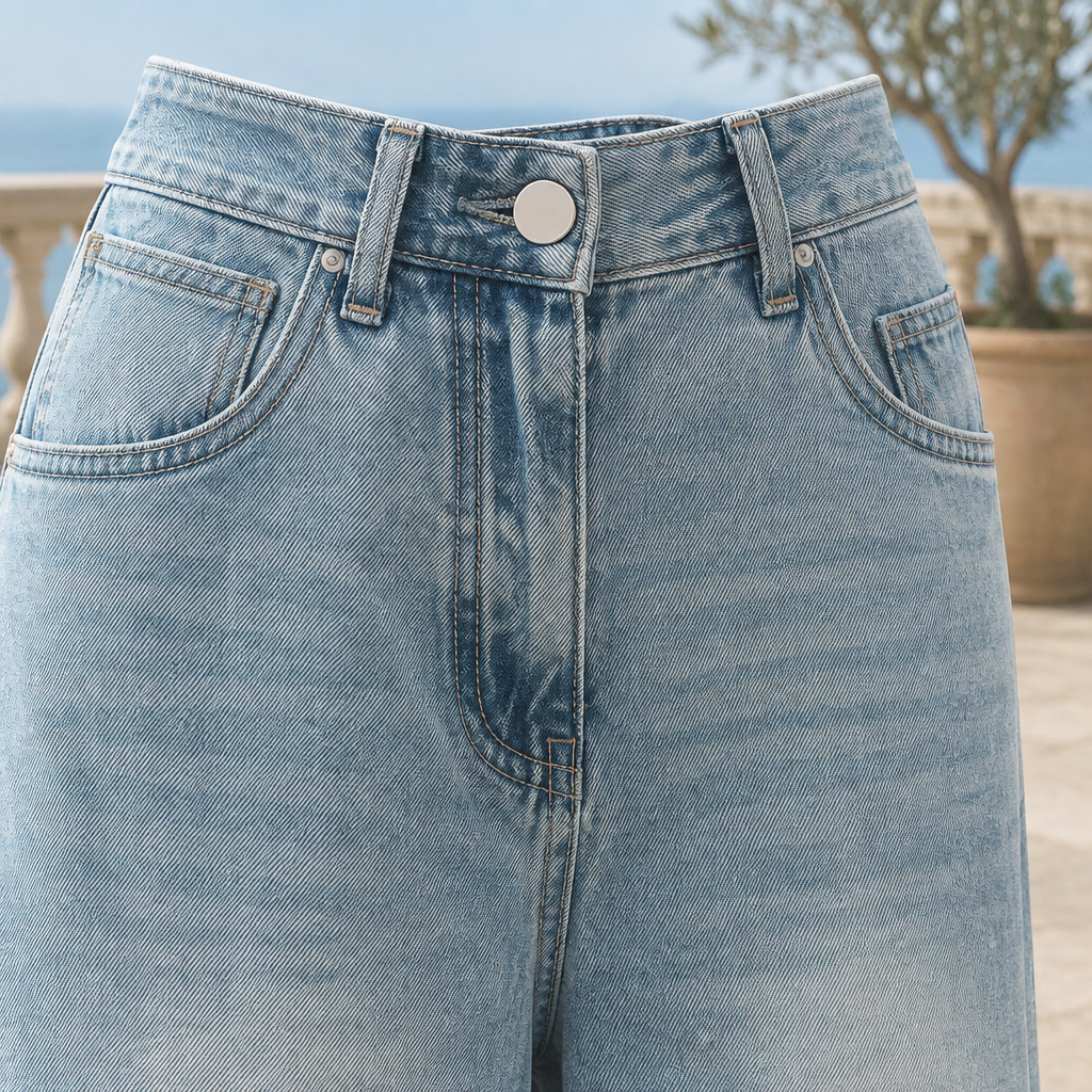 Petea | Light Wash Mom Jeans