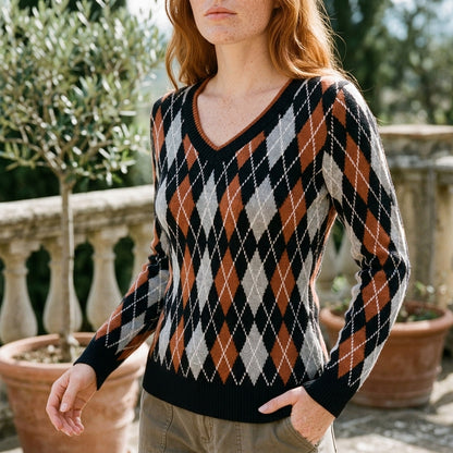 Onis | Cable-Knit V-Neck Pullover