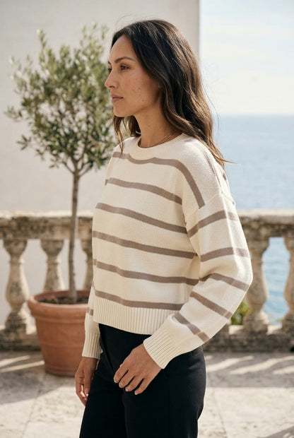Seliel | Striped Round Neck Pullover