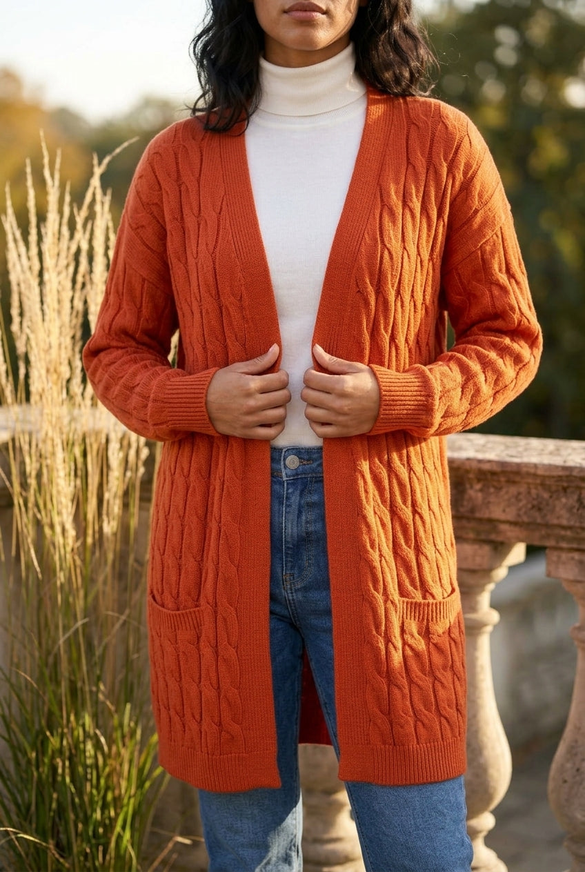 Bella | Cable Knit Cardigan