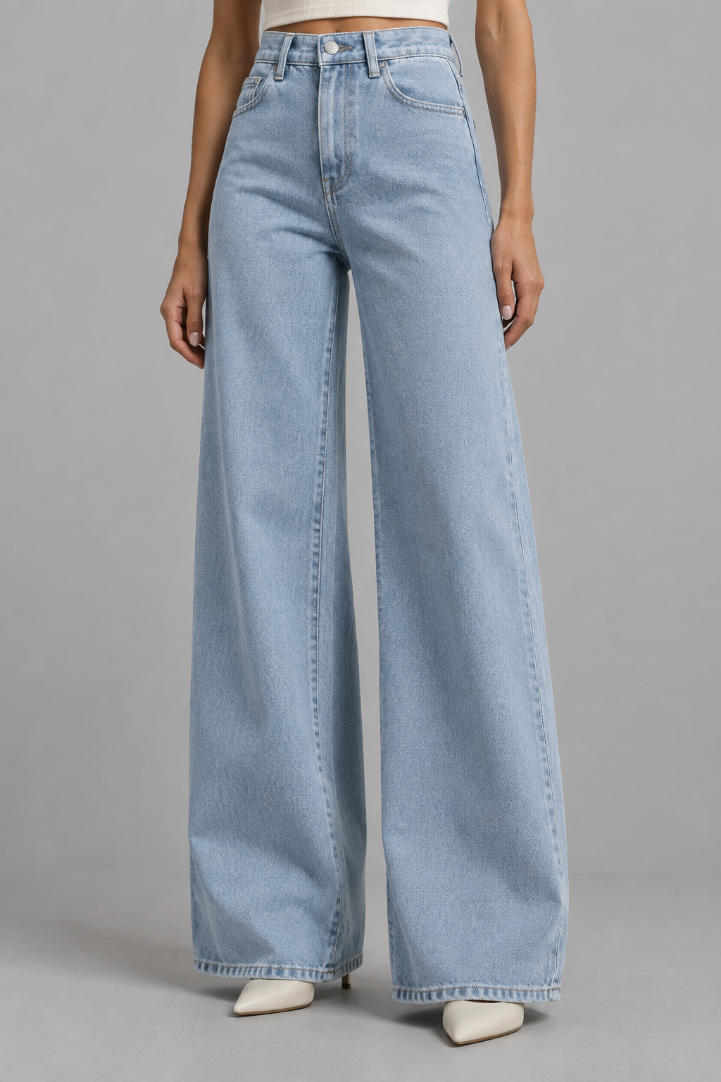 Ania | High-Waisted Wide Leg Jeans