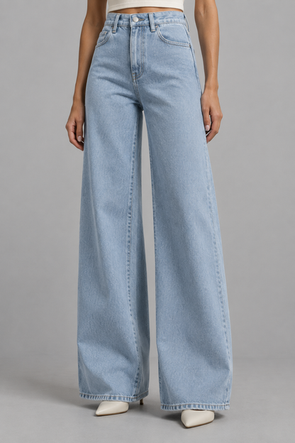 Ania | High-Waisted Wide Leg Jeans