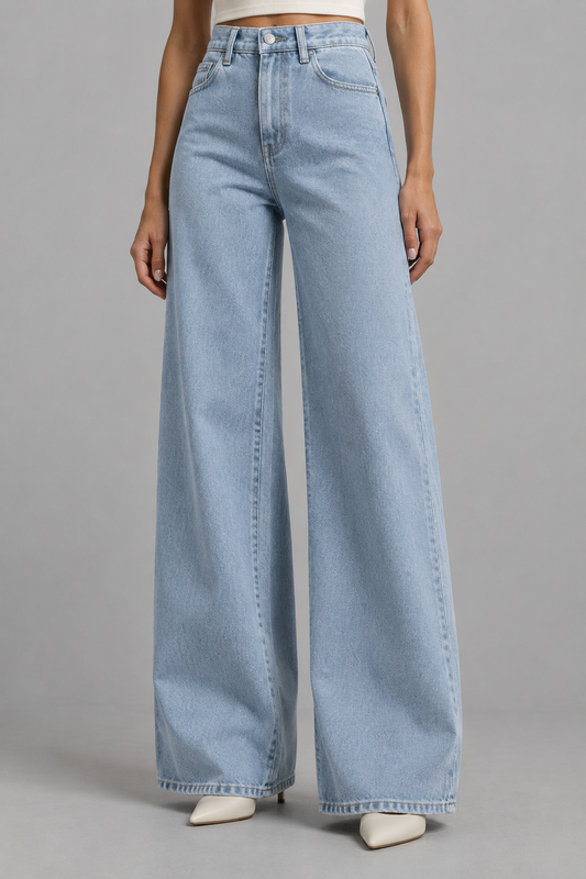 Ania | High-Waisted Wide Leg Jeans