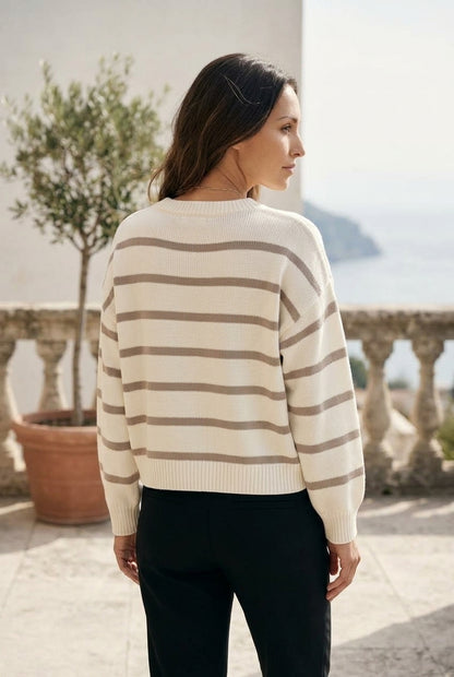Seliel | Striped Round Neck Pullover