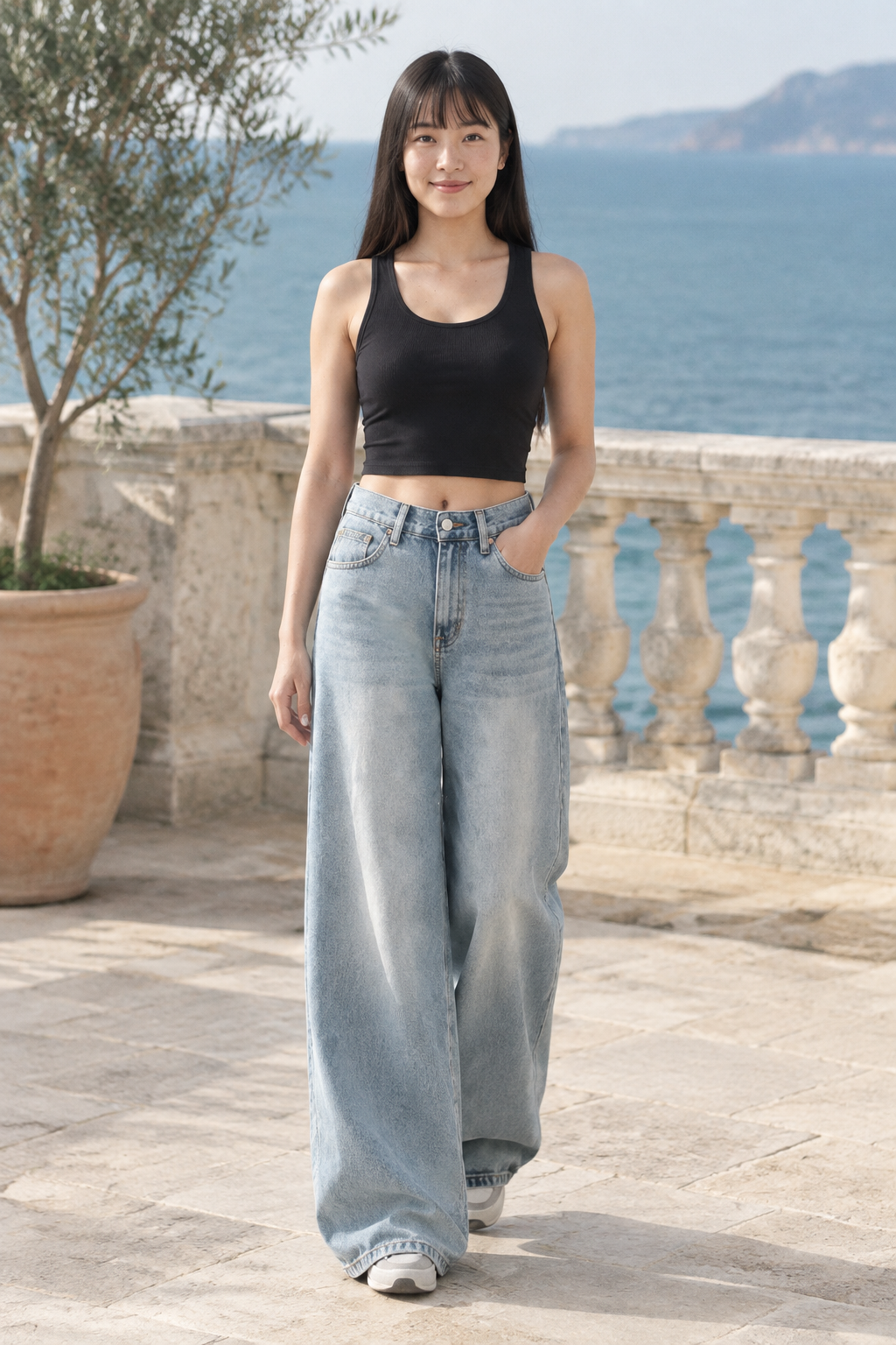 Petea | Light Wash Mom Jeans