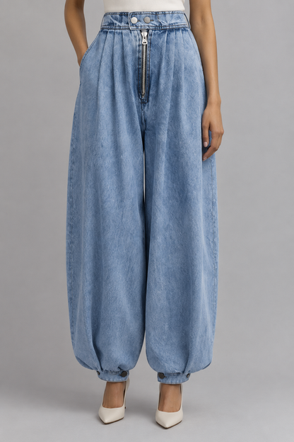 Ettea | High-Waisted Baggy Jeans