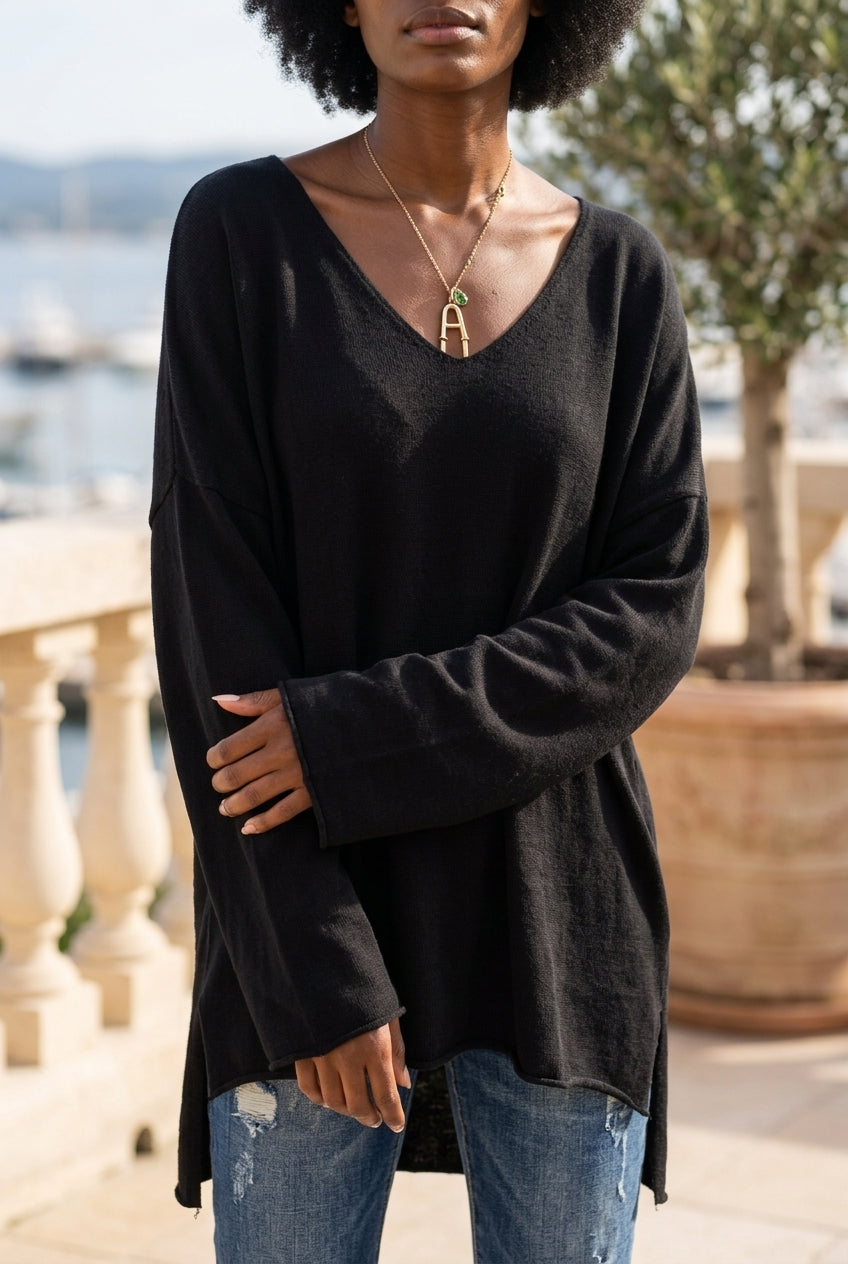 Kiris | Relaxed V-Neck Pullover