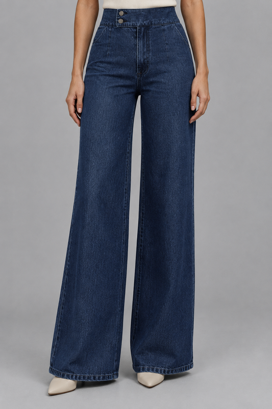 Eloda | High-Waist Wide Leg Flare Jeans