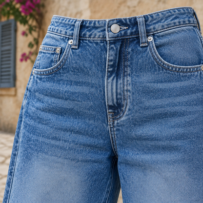 Amina | Mid-Rise Cropped Flare Jeans