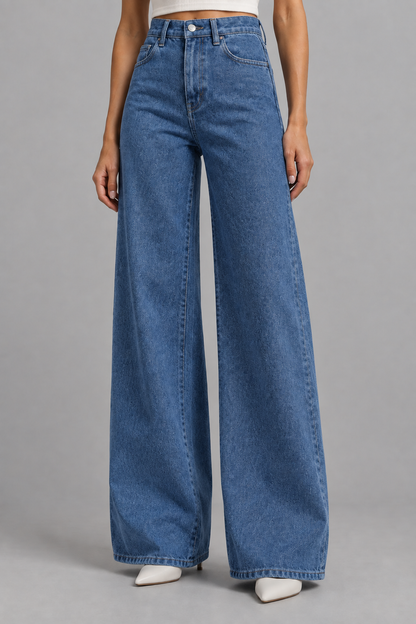 Ania | High-Waisted Wide Leg Jeans