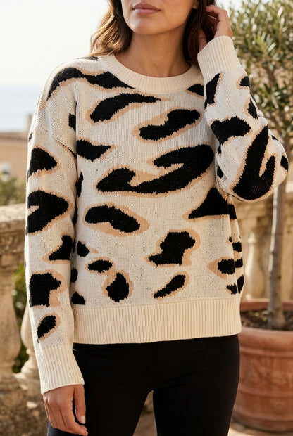 Seliel | Striped Round Neck Pullover
