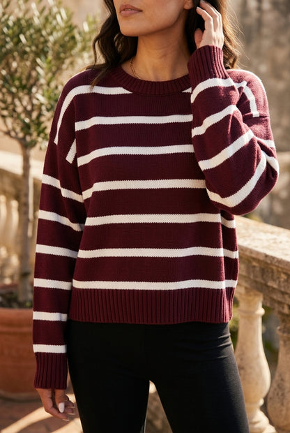 Seliel | Striped Round Neck Pullover