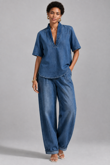 Alya | Denim Two-Piece Set