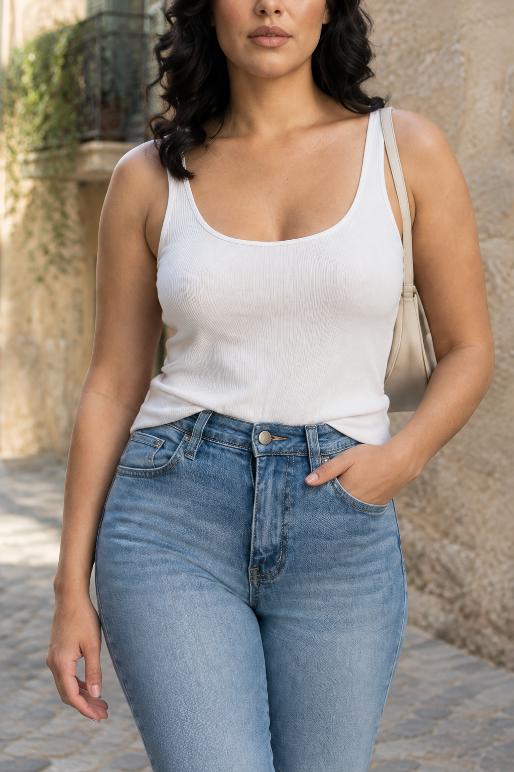Posia | Washed Stretch Flare Jeans