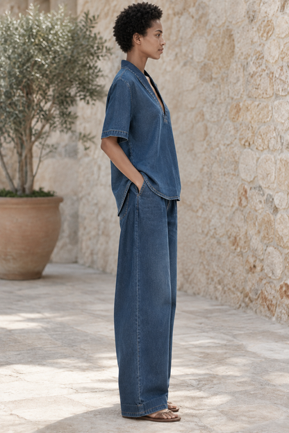 Alya | Denim Two-Piece Set